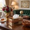 Luxury Bronze & Amber Mirror Geometric Tissue Box Cover Bronze & Amber Mirror Geometric Tissue Box Cover