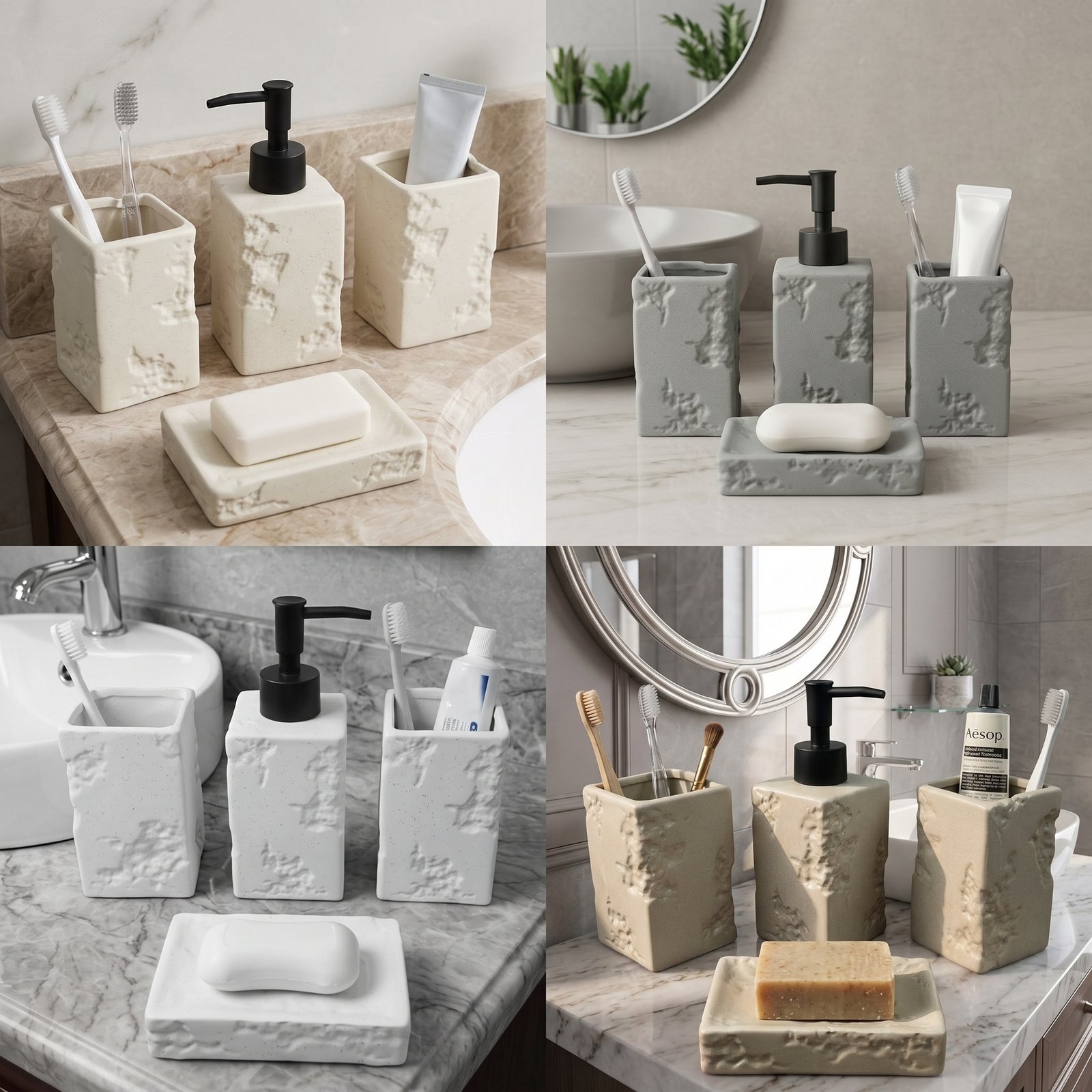 gemini generated image ns2zf7ns2zf7ns2z Modern Ceramic Stone Texture 4Piece Bathroom