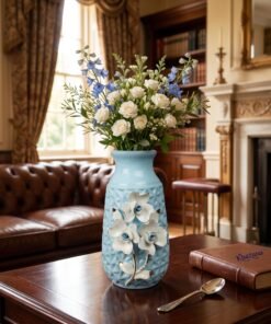 Decorative 3D Floral Ceramic Flower Vase Modern Home Decor