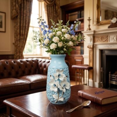 Decorative 3D Floral Ceramic Flower Vase Modern Home Decor