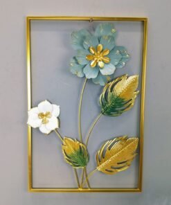3D Floral Metal Wall Art Frame Modern Home Decor