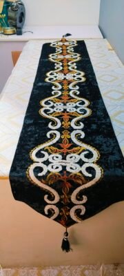 Royal Velvet Embroidered Damask Table Runner