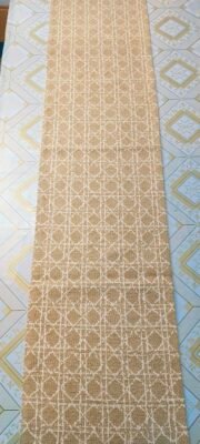 Modern Geometric Woven Table Runner