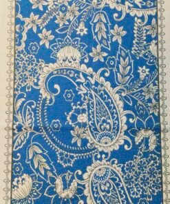 Royal Paisley Floral Jacquard Table Runner Royal Blue and Silver White Royal Paisley Floral Jacquard Table Runner Royal Blue and Silver White