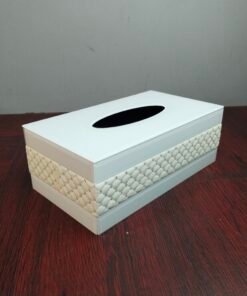 Luxury White Quilted Mirror Tissue Box Cover Luxury White Quilted Mirror Tissue Box Cover