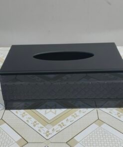 Luxury Quilted Black Mirror Tissue Box Cover Luxury Quilted Black Mirror Tissue Box Cover