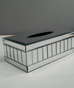 Silver Mirror Segmented Tissue Box Cove Silver Mirror Segmented Tissue Box Cove
