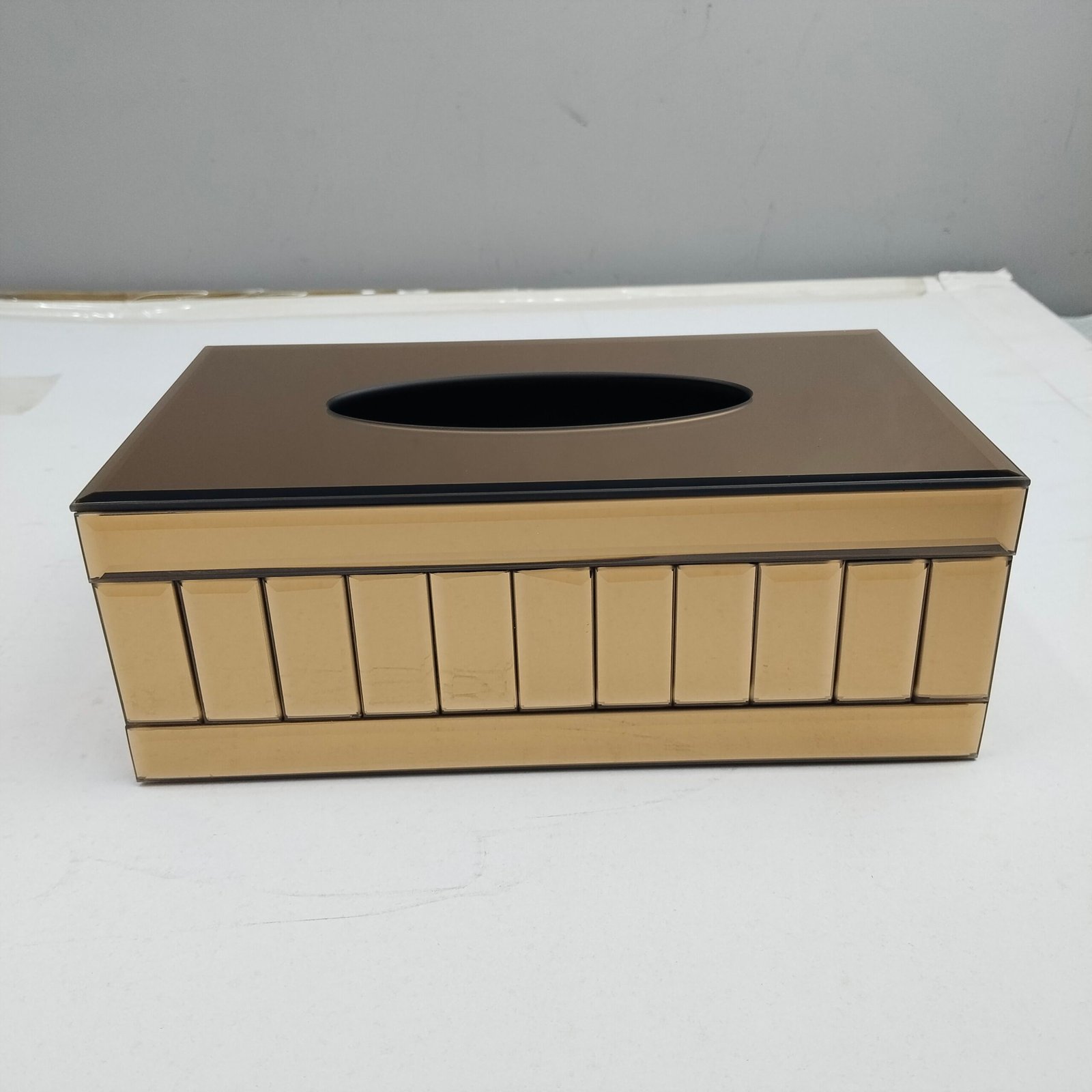 Luxury Gold Mirror Segmented Tissue Box Cover Luxury Gold Mirror Segmented Tissue Box Cover