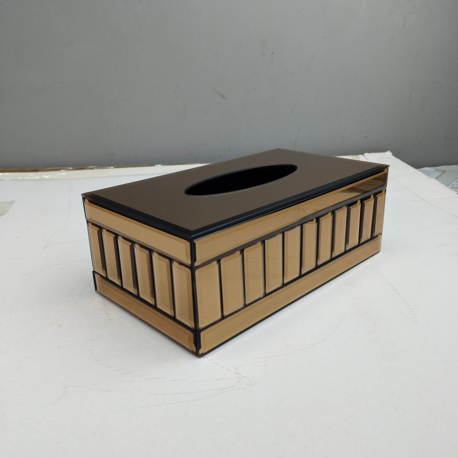 Luxury Gold Mirror Segmented Tissue Box Cover Luxury Gold Mirror Segmented Tissue Box Cover
