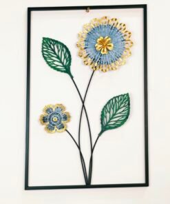 D Floral Metal Wall Art Frame Modern Home Decor