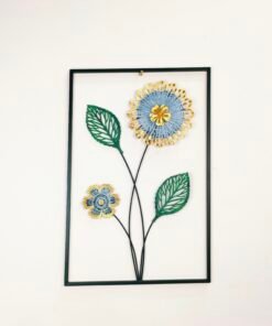 D Floral Metal Wall Art Frame Modern Home Decor