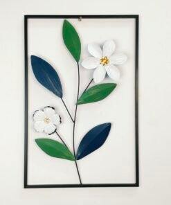3D Floral Metal Wall Art Frame Modern Home Decor