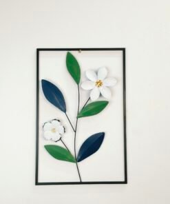 3D Floral Metal Wall Art Frame Modern Home Decor