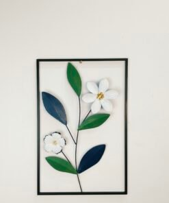 3D Floral Metal Wall Art Frame Modern Home Decor