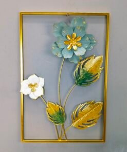 3D Floral Metal Wall Art Frame Modern Home Decor