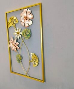 3D Floral Metal Wall Art Frame Modern Home Decor
