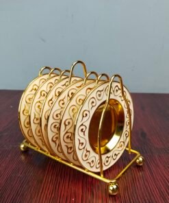 White and Gold Scroll Pattern Mini Serving Plate Set White and Gold Scroll Pattern Mini Serving Plate Set