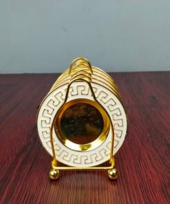 White & Gold Patterned Mini Serving Plate Set White & Gold Patterned Mini Serving Plate Set