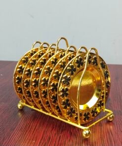 Gold and Black Floral Pattern Mini Serving Plate Set Gold and Black Floral Pattern Mini Serving Plate Set