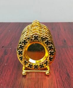Gold and Black Floral Pattern Mini Serving Plate Set