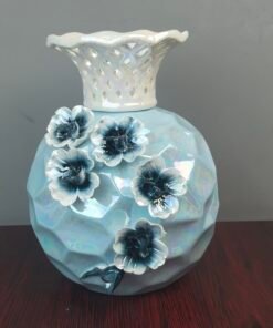 Decorative 3D Floral Ceramic Flower Vase