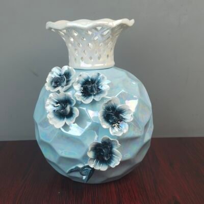 Decorative 3D Floral Ceramic Flower Vase