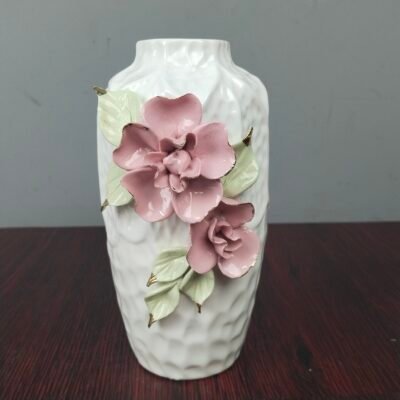 Decorative 3D Floral Ceramic Flower Vase Modern Home Decor Decorative 3D Floral Ceramic Flower Vase