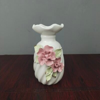 Decorative 3D Floral Ceramic Flower Vase