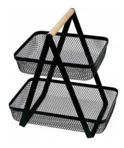 2Tier Countertop Metal Fruit and Vegetable Basket