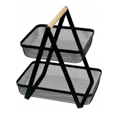 2Tier Countertop Metal Fruit and Vegetable Basket