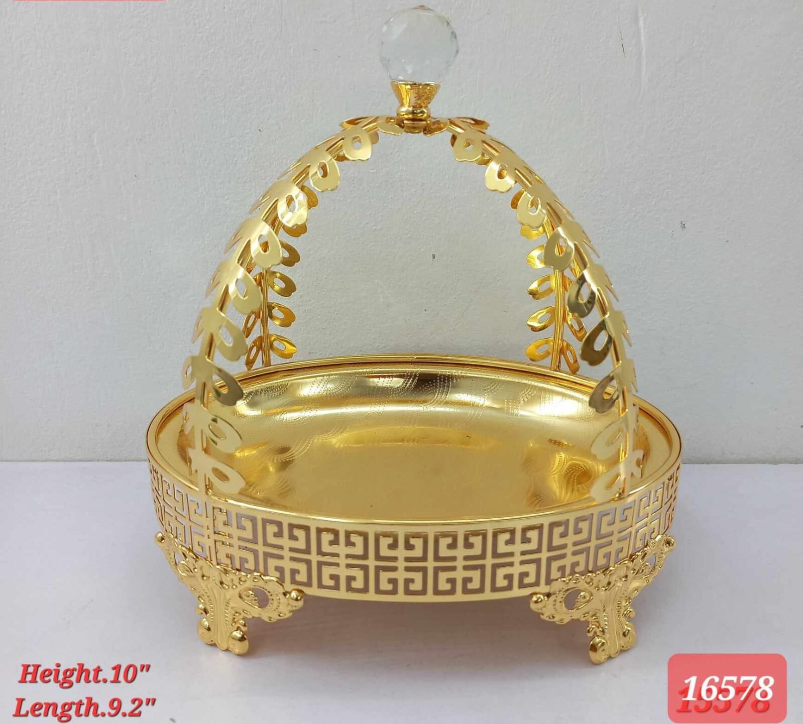 Elegant Gold Metal Dry Fruit & Sweet Display Stand for Dining Table Elegant Gold Metal Dry Fruit & Sweet Display Stand for Dining Table