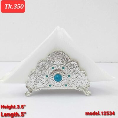 Vintage Royal Silver Metal Napkin Holder
