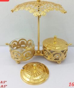 Luxury Umbrella Canopy Twin Sugar Pot andCondiment Server Set Luxury Umbrella Canopy Twin Sugar Pot andCondiment Server Set