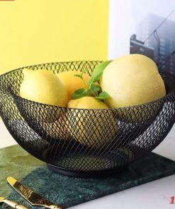 10inch Fruit Basket Bowl Stand for Kitchen Restaurant Large Black