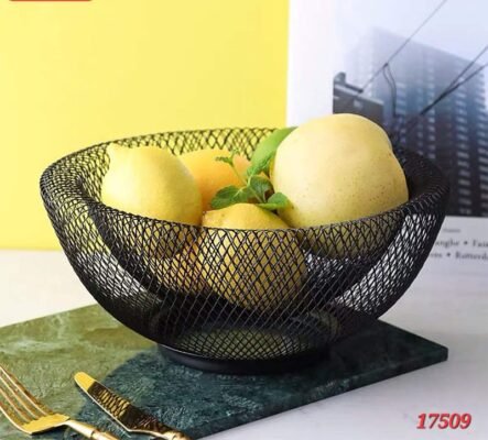 10inch Fruit Basket Bowl Stand for Kitchen Restaurant Large Black