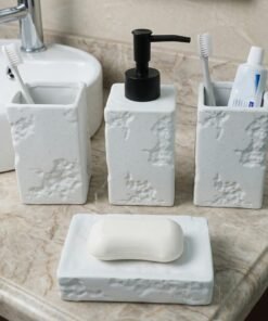 Modern Ceramic Stone Texture 4Piece Bathroom Modern Ceramic Stone Texture 4Piece Bathroom