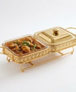 Luxury Double Glass Chafing Dish & Buffet Food Warmer Set