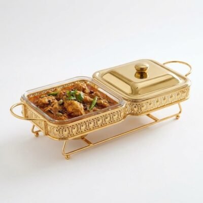 Luxury Double Glass Chafing Dish & Buffet Food Warmer Set