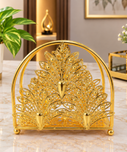 Luxury Golden Metal Napkin & Tissue Holder