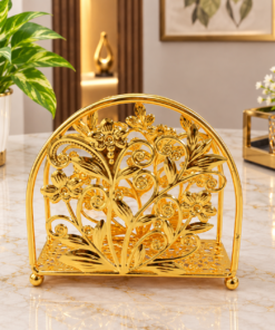 Luxury Golden Metal Napkin & Tissue Holder