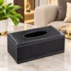 Premium Crocodile Texture PU Leather Tissue Box Cover
