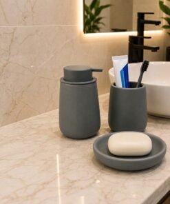 Minimalist Nordic Matte Ceramic 3Piece Bathroom Accessories Set
