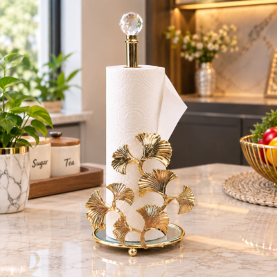 Kitchen Tissue and Paper Towel Holder Stand