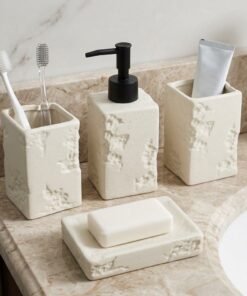 Modern Ceramic Stone Texture 4Piece Bathroom Modern Ceramic Stone Texture 4Piece Bathroom