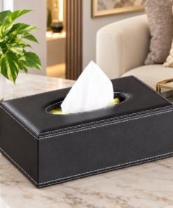 PU Leather Rectangular Tissue Box Cover
