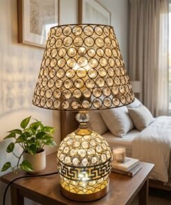 All Over Gold Crystal Table Lamp