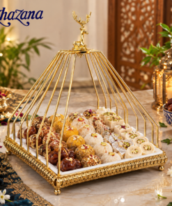 Mega Shop Golden Deer Royal Ceramic Serving Tray