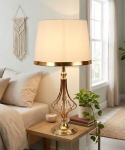 Luxury White & Gold Table Lamp
