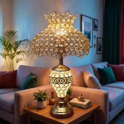 Luxury Golden Crystal Table Lamp