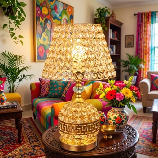 Luxury Golden Crystal Table Lamp